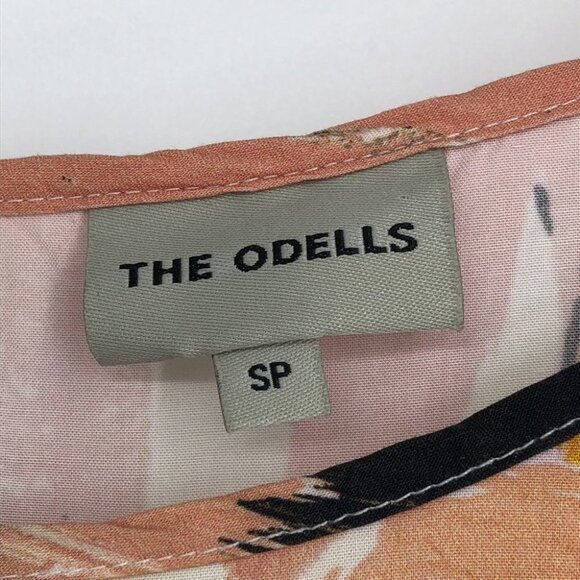 The Odells Rose/Peach  Black Long Sleeve Abstract/Geometric A Line Dress S - Picture 5 of 15